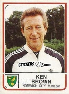 Sticker Ken Brown - UK Football 1983-1984 - Panini