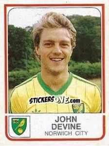 Cromo John Devine - UK Football 1983-1984 - Panini