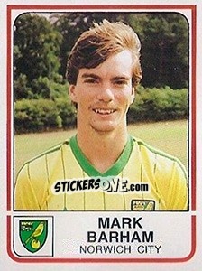 Figurina Mark Barham - UK Football 1983-1984 - Panini