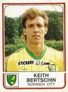 Cromo Keith Bertschin - UK Football 1983-1984 - Panini