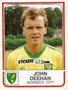 Sticker John Deehan - UK Football 1983-1984 n. 180 - Panini