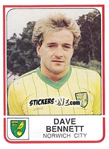 Figurina Dave Bennett - UK Football 1983-1984 - Panini