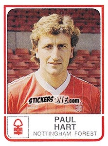 Figurina Paul Hart - UK Football 1983-1984 - Panini