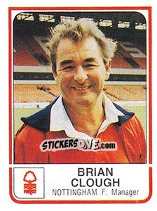 Cromo Brian Clough - UK Football 1983-1984 - Panini