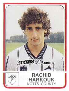 Cromo Rachid Harkouk - UK Football 1983-1984 - Panini