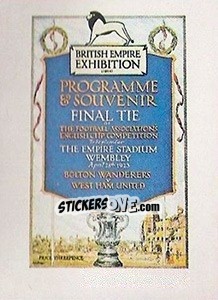 Sticker Bolton Wanderers v West Ham United 1923