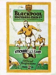 Sticker Blackpool v Arsenal 1952-53