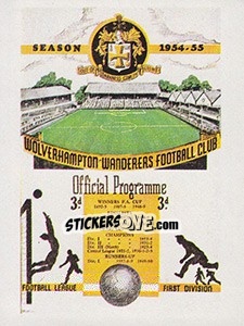 Sticker Wolverhampton Wanderers v Arsenal 1954-55