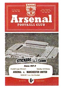 Sticker Arsenal v Manchester United 1958 - UK Football 1983-1984 n. 253 - Panini
