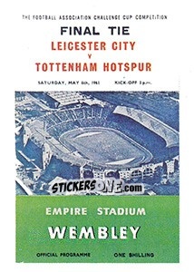Sticker Leicester City v Tottenham Hotspur 1961 - UK Football 1983-1984 n. 254 - Panini