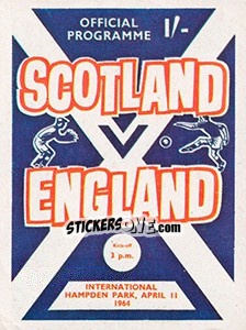 Figurina Scotland v England 1964 - UK Football 1983-1984 - Panini