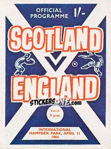 Sticker Scotland v England 1964 - UK Football 1983-1984 n. 255 - Panini