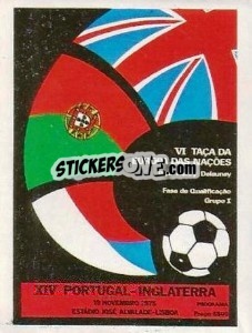 Sticker Portugal v England 1975