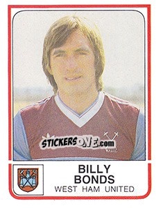 Figurina Billy Bonds - UK Football 1983-1984 - Panini