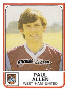 Sticker Paul Allen - UK Football 1983-1984 n. 355 - Panini
