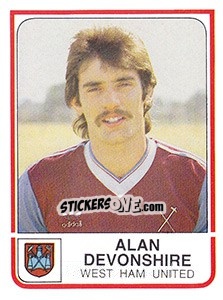 Cromo Alan Devonshire - UK Football 1983-1984 - Panini