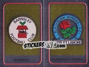 Sticker Barnsley / Blackburn Rovers Badge - UK Football 1983-1984 - Panini