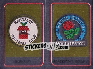 Sticker Barnsley / Blackburn Rovers Badge - UK Football 1983-1984 n. 396 - Panini