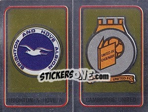 Sticker Brighton & Hove Albion / Cambridge United Badge - UK Football 1983-1984 n. 399 - Panini