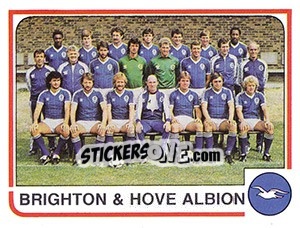 Cromo Brighton & Hove Albion Team - UK Football 1983-1984 - Panini