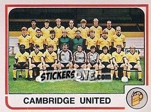 Figurina Cambrdige United Team - UK Football 1983-1984 - Panini