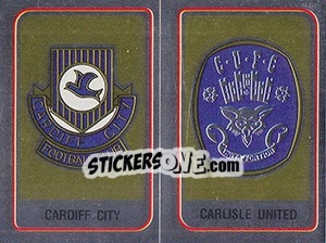 Figurina Cardiff City / Carlisle United Badge - UK Football 1983-1984 - Panini