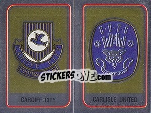 Sticker Cardiff City / Carlisle United Badge - UK Football 1983-1984 n. 402 - Panini