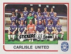 Sticker Carlisle United Team - UK Football 1983-1984 - Panini