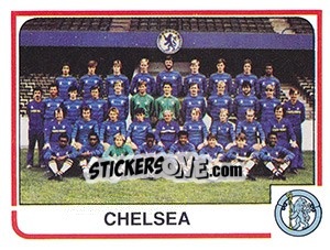 Figurina Chelsea Team - UK Football 1983-1984 - Panini