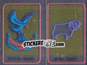Cromo Crystal Palace / Derby County Badge - UK Football 1983-1984 - Panini