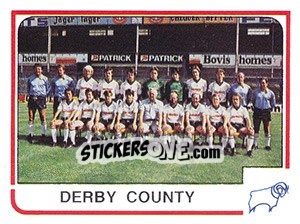 Sticker Derby County Team - UK Football 1983-1984 - Panini