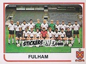 Figurina Fulham Team - UK Football 1983-1984 - Panini