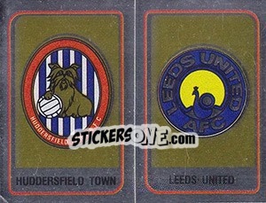 Figurina Huddersfeld Town / Leeds United Badge - UK Football 1983-1984 - Panini