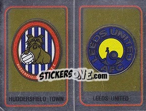 Sticker Huddersfeld Town / Leeds United Badge - UK Football 1983-1984 n. 414 - Panini