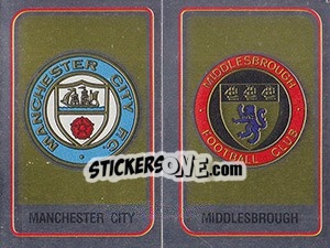 Sticker Manchester City / Middlesbrough Badge - UK Football 1983-1984 n. 417 - Panini