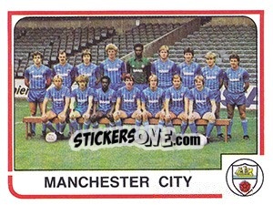 Sticker Manchester City Team - UK Football 1983-1984 - Panini