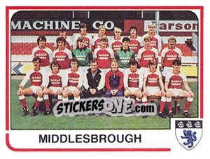 Sticker Middlesbrough Team - UK Football 1983-1984 n. 419 - Panini