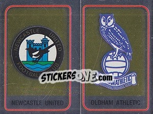 Sticker Newcastle United / Oldham Athletic Badge - UK Football 1983-1984 - Panini