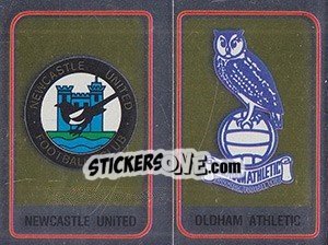 Sticker Newcastle United / Oldham Athletic Badge - UK Football 1983-1984 n. 420 - Panini