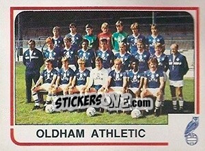 Sticker Oldham Athletic Team - UK Football 1983-1984 - Panini