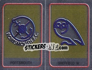 Cromo Portsmouth / Sheffield Wednesday Badge - UK Football 1983-1984 - Panini