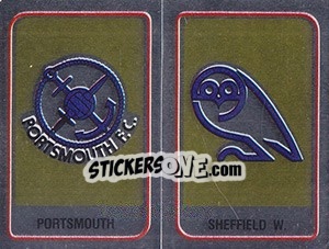 Sticker Portsmouth / Sheffield Wednesday Badge - UK Football 1983-1984 n. 423 - Panini