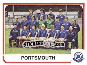 Cromo Portsmouth Team - UK Football 1983-1984 - Panini