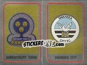 Sticker Shrewsbury Town / Swansea City Badge - UK Football 1983-1984 n. 426 - Panini