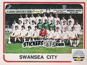 Sticker Swansea City Team - UK Football 1983-1984 - Panini