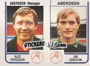 Cromo Alex Ferguson / Jim Leighton - UK Football 1983-1984 - Panini