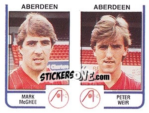 Sticker Mark McGhee / Peter Weir - UK Football 1983-1984 n. 445 - Panini