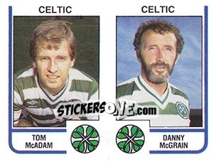 Figurina Tom McAdam / Danny McGrain - UK Football 1983-1984 - Panini