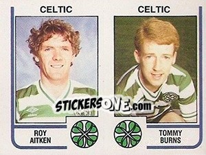 Cromo Roy Aitken / Tommy Burns - UK Football 1983-1984 - Panini