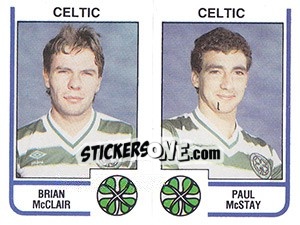 Figurina Brian McClair / Paul McStay - UK Football 1983-1984 - Panini